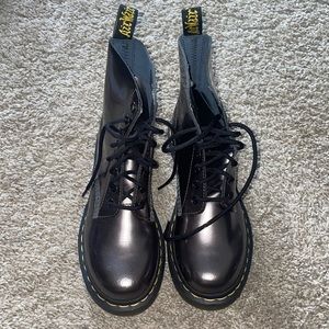 Purple/grey metallic dr.martens